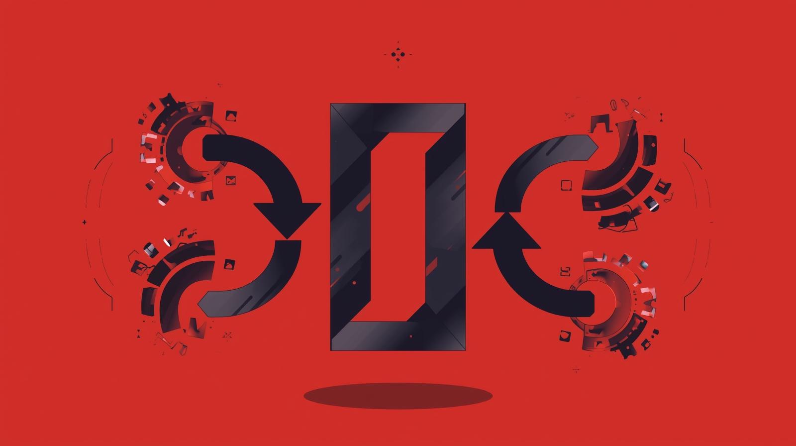 Red canvas of components comming in and out